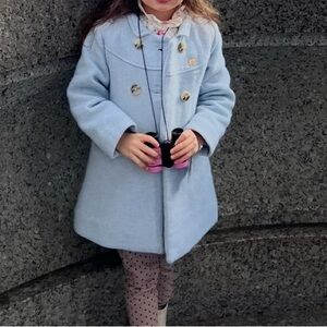 Edgehill Collection Light Gray Pea Coat for Kids
